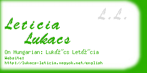leticia lukacs business card